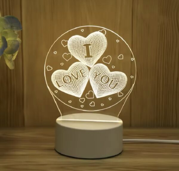 Romantic Love 3D Acrylic Led Lights