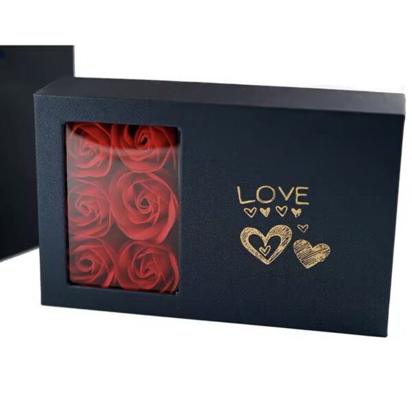 Rose Gift Box Included Alluring Heart Pendant Necklace - Image 3