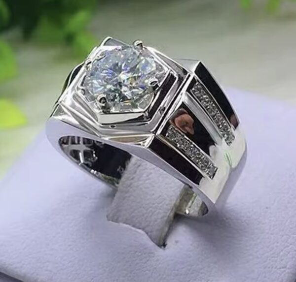 Micro Crystal Rings AAA White Zircon Cubic Rings For Men