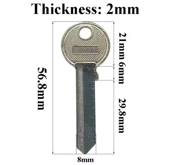 5 Pcs Iron Blank Keys for Lock Box Door House Home Vertical Empty Locksmith Tool - Image 2