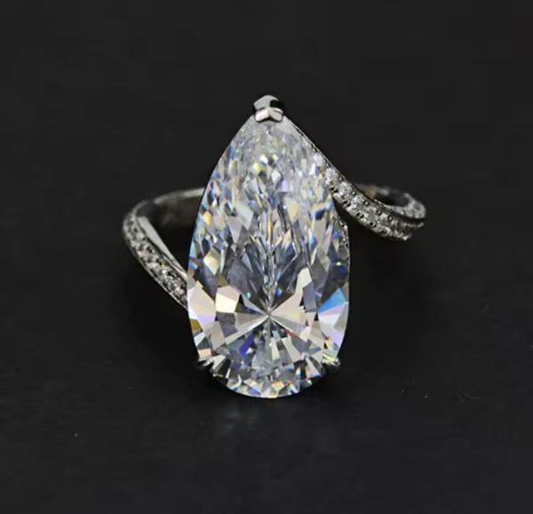 Classic Women Wedding Rings Geometric Zircon Dazzling Silver Color - Image 3